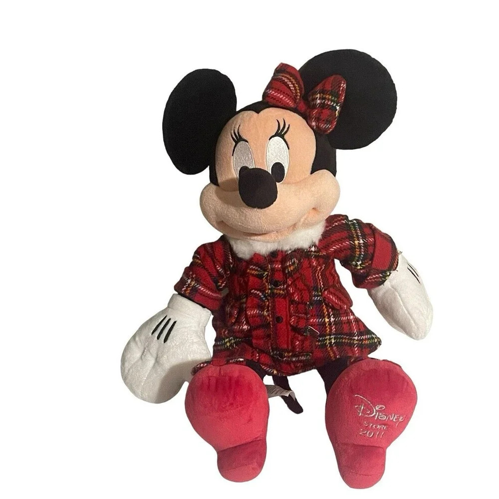 Disney Store Exclusive 2011 Minnie Mouse Holiday Christmas 18” Plush Doll Toy